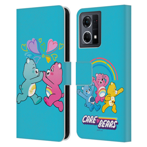 Care Bears Characters Funshine, Cheer And Grumpy Group 2 Leather Book Wallet Case Cover For OPPO Reno8 4G