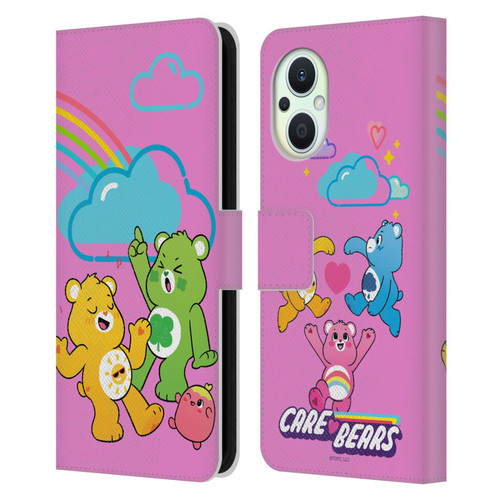 Care Bears Characters Funshine, Cheer And Grumpy Group Leather Book Wallet Case Cover For OPPO Reno8 Lite