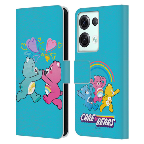 Care Bears Characters Funshine, Cheer And Grumpy Group 2 Leather Book Wallet Case Cover For OPPO Reno8 Pro