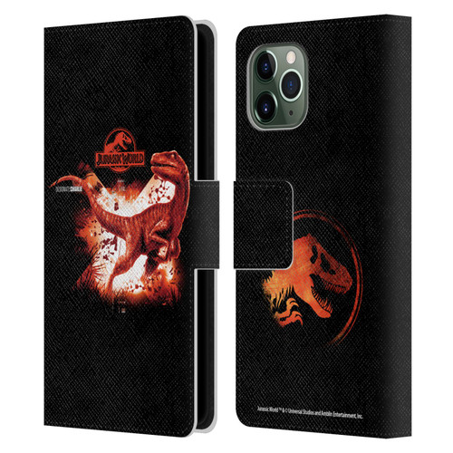 Jurassic World Key Art Velociraptor Leather Book Wallet Case Cover For Apple iPhone 11 Pro