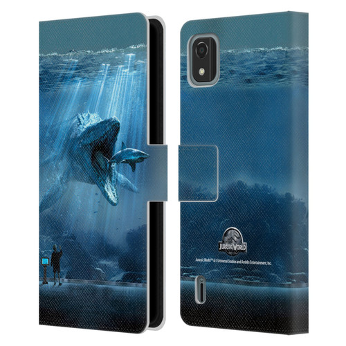 Jurassic World Key Art Mosasaurus Leather Book Wallet Case Cover For Nokia C2 2nd Edition