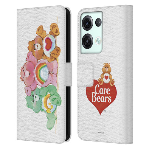 Care Bears Classic Group Leather Book Wallet Case Cover For OPPO Reno8 Pro