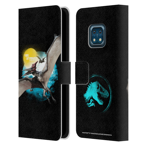 Jurassic World Key Art Pteranodon Leather Book Wallet Case Cover For Nokia XR20