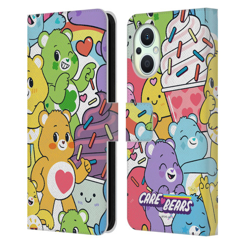 Care Bears Sweet And Savory Character Pattern Leather Book Wallet Case Cover For OPPO Reno8 Lite