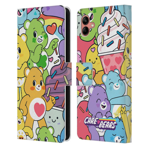Care Bears Sweet And Savory Character Pattern Leather Book Wallet Case Cover For Samsung Galaxy A04 (2022)