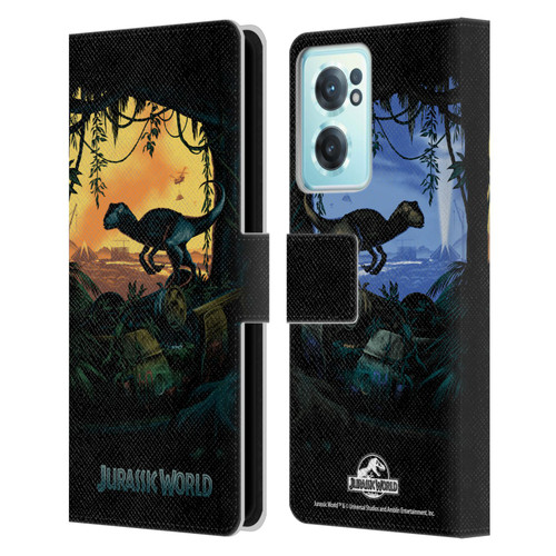 Jurassic World Key Art Blue Velociraptor Leather Book Wallet Case Cover For OnePlus Nord CE 2 5G
