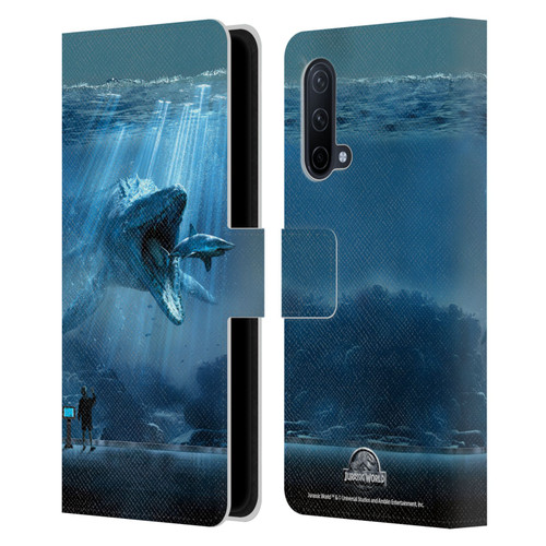 Jurassic World Key Art Mosasaurus Leather Book Wallet Case Cover For OnePlus Nord CE 5G