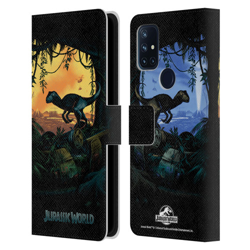 Jurassic World Key Art Blue Velociraptor Leather Book Wallet Case Cover For OnePlus Nord N10 5G