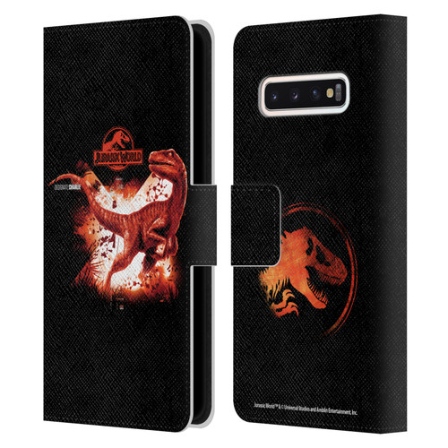 Jurassic World Key Art Velociraptor Leather Book Wallet Case Cover For Samsung Galaxy S10