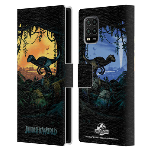 Jurassic World Key Art Blue Velociraptor Leather Book Wallet Case Cover For Xiaomi Mi 10 Lite 5G