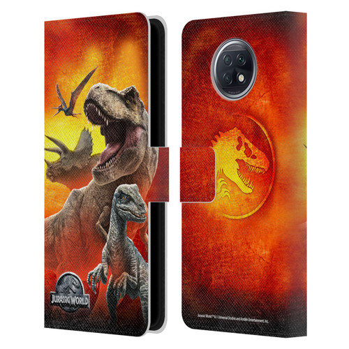 Jurassic World Key Art Dinosaurs Leather Book Wallet Case Cover For Xiaomi Redmi Note 9T 5G