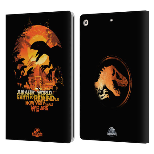Jurassic World Vector Art Raptors Silhouette Leather Book Wallet Case Cover For Apple iPad 10.2 2019/2020/2021