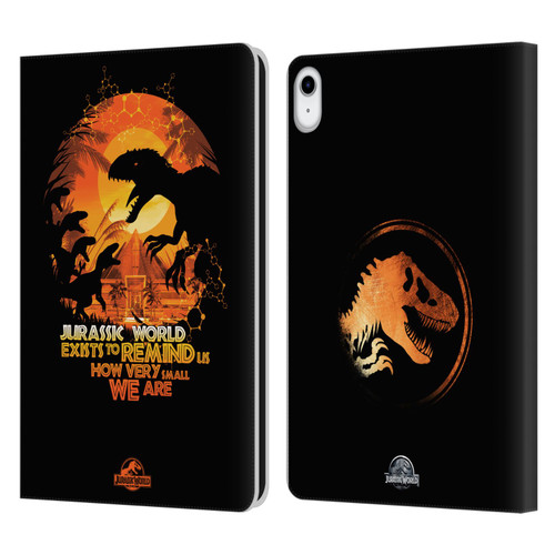 Jurassic World Vector Art Raptors Silhouette Leather Book Wallet Case Cover For Apple iPad 10.9 (2022)