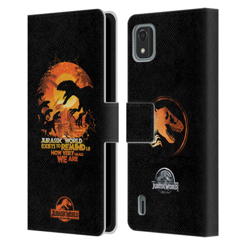 Jurassic World Vector Art Raptors Silhouette Leather Book Wallet Case Cover For Nokia C2 2nd Edition