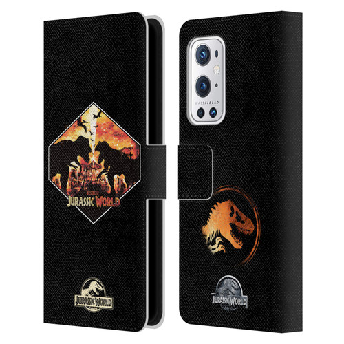 Jurassic World Vector Art T-Rex VS. Indoraptor Leather Book Wallet Case Cover For OnePlus 9 Pro