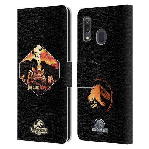 Jurassic World Vector Art T-Rex VS. Indoraptor Leather Book Wallet Case Cover For Samsung Galaxy A33 5G (2022)