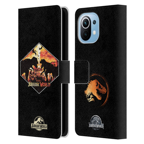 Jurassic World Vector Art T-Rex VS. Indoraptor Leather Book Wallet Case Cover For Xiaomi Mi 11