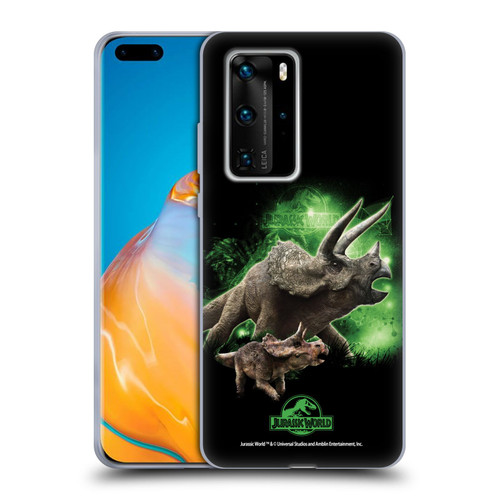 Jurassic World Key Art Triceratops Soft Gel Case for Huawei P40 Pro / P40 Pro Plus 5G