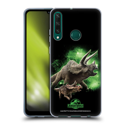 Jurassic World Key Art Triceratops Soft Gel Case for Huawei Y6p
