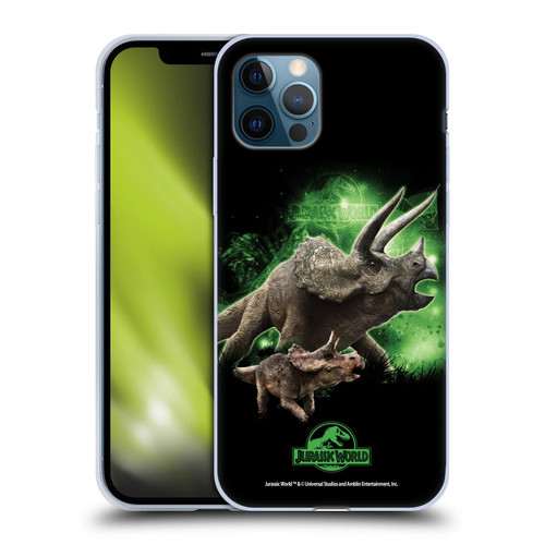 Jurassic World Key Art Triceratops Soft Gel Case for Apple iPhone 12 / iPhone 12 Pro