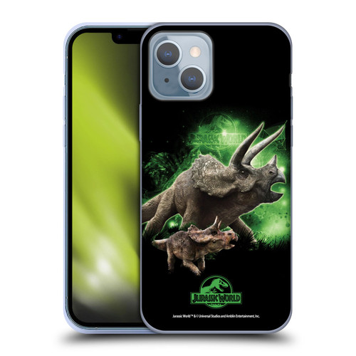 Jurassic World Key Art Triceratops Soft Gel Case for Apple iPhone 14