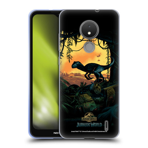 Jurassic World Key Art Blue Velociraptor Soft Gel Case for Nokia C21