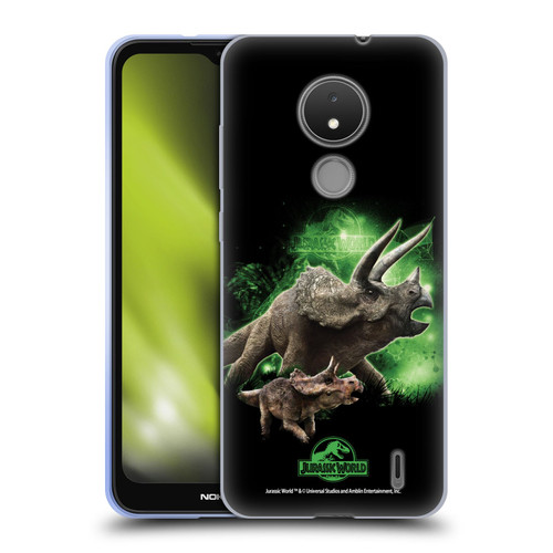 Jurassic World Key Art Triceratops Soft Gel Case for Nokia C21