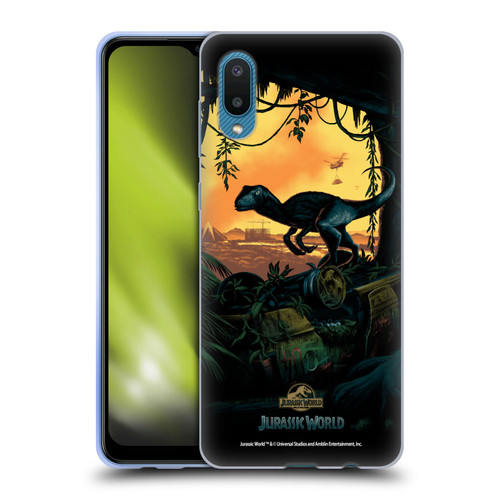 Jurassic World Key Art Blue Velociraptor Soft Gel Case for Samsung Galaxy A02/M02 (2021)