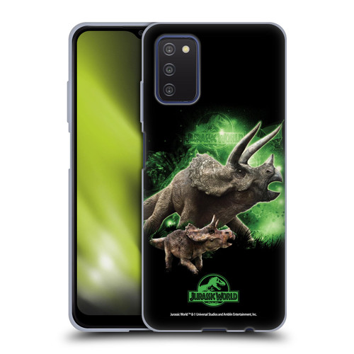 Jurassic World Key Art Triceratops Soft Gel Case for Samsung Galaxy A03s (2021)