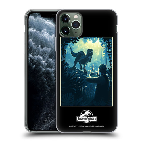 Jurassic World Vector Art Blue Raptor Soft Gel Case for Apple iPhone 11 Pro Max