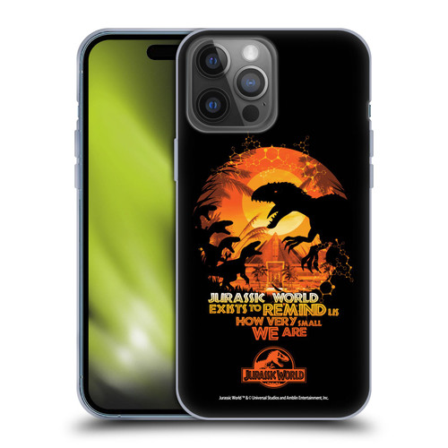 Jurassic World Vector Art Raptors Silhouette Soft Gel Case for Apple iPhone 14 Pro Max