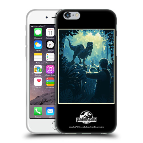 Jurassic World Vector Art Blue Raptor Soft Gel Case for Apple iPhone 6 / iPhone 6s