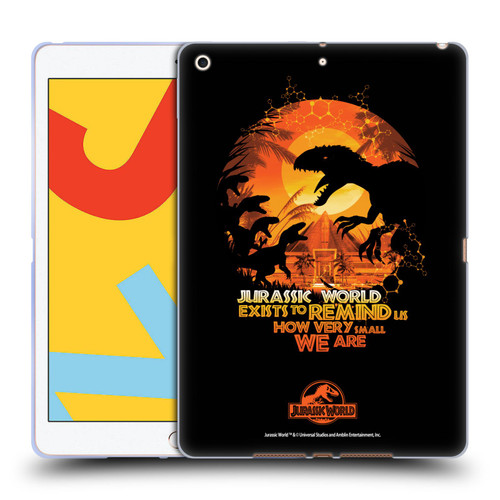 Jurassic World Vector Art Raptors Silhouette Soft Gel Case for Apple iPad 10.2 2019/2020/2021