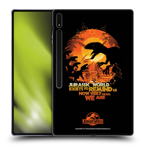 Jurassic World Vector Art Raptors Silhouette Soft Gel Case for Samsung Galaxy Tab S8 Ultra