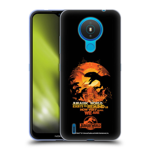 Jurassic World Vector Art Raptors Silhouette Soft Gel Case for Nokia 1.4