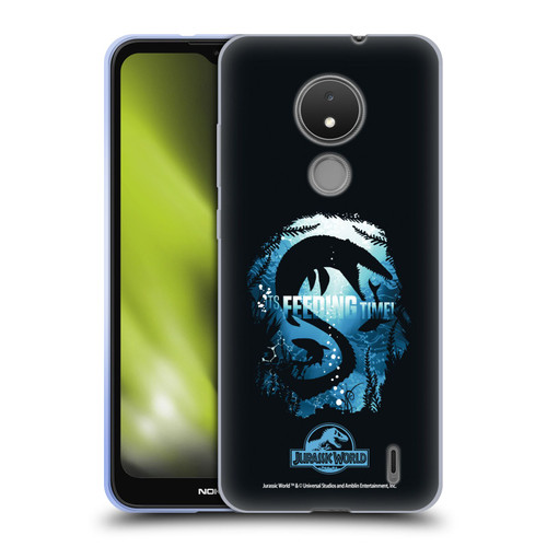 Jurassic World Vector Art Mosasaurus Silhouette Soft Gel Case for Nokia C21