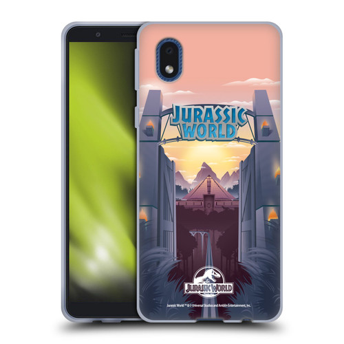 Jurassic World Vector Art Park's Gate Soft Gel Case for Samsung Galaxy A01 Core (2020)