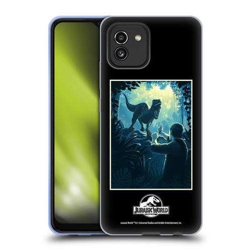 Jurassic World Vector Art Blue Raptor Soft Gel Case for Samsung Galaxy A03 (2021)
