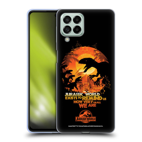 Jurassic World Vector Art Raptors Silhouette Soft Gel Case for Samsung Galaxy M53 (2022)