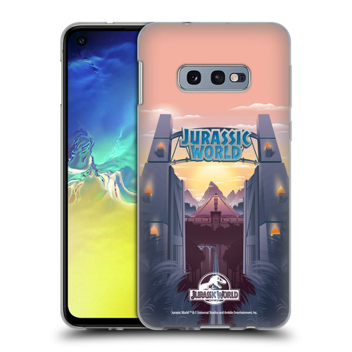 Jurassic World Vector Art Park's Gate Soft Gel Case for Samsung Galaxy S10e