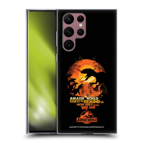 Jurassic World Vector Art Raptors Silhouette Soft Gel Case for Samsung Galaxy S22 Ultra 5G