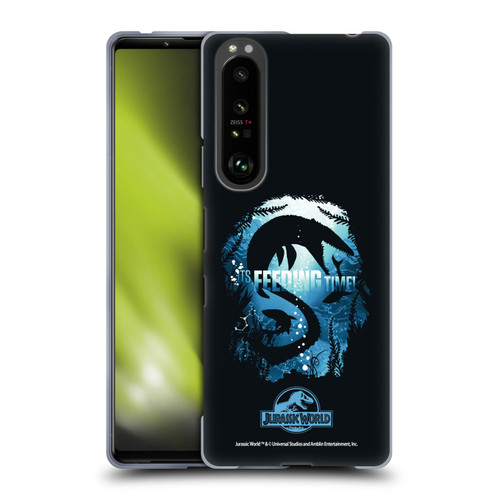 Jurassic World Vector Art Mosasaurus Silhouette Soft Gel Case for Sony Xperia 1 III
