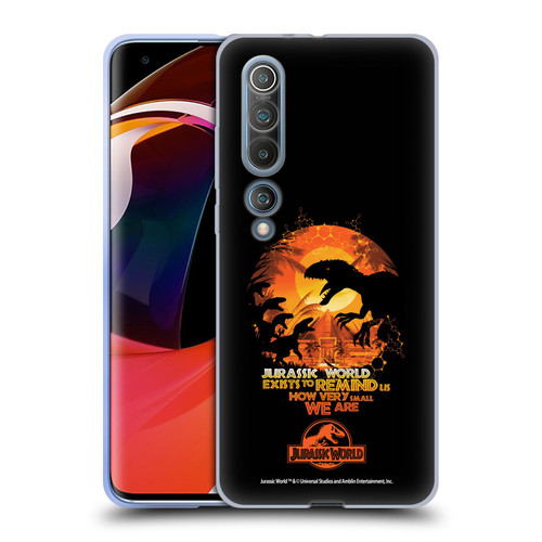 Jurassic World Vector Art Raptors Silhouette Soft Gel Case for Xiaomi Mi 10 5G / Mi 10 Pro 5G