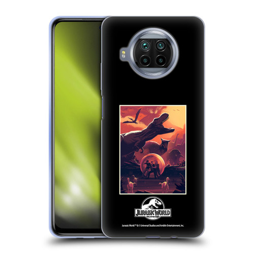 Jurassic World Vector Art Volcano Escape Soft Gel Case for Xiaomi Mi 10T Lite 5G