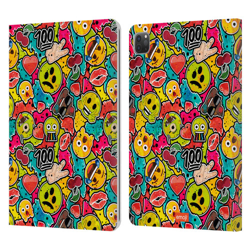 emoji® Graffiti Colours Leather Book Wallet Case Cover For Apple iPad Pro 11 2020 / 2021 / 2022