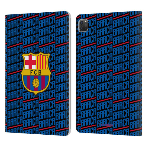 FC Barcelona Crest Patterns Barca Leather Book Wallet Case Cover For Apple iPad Pro 11 2020 / 2021 / 2022