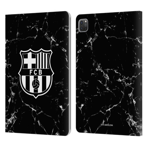 FC Barcelona Crest Patterns Black Marble Leather Book Wallet Case Cover For Apple iPad Pro 11 2020 / 2021 / 2022