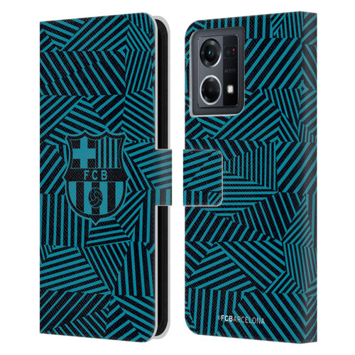 FC Barcelona Crest Black Leather Book Wallet Case Cover For OPPO Reno8 4G