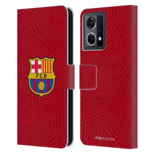 FC Barcelona Crest Red Leather Book Wallet Case Cover For OPPO Reno8 4G