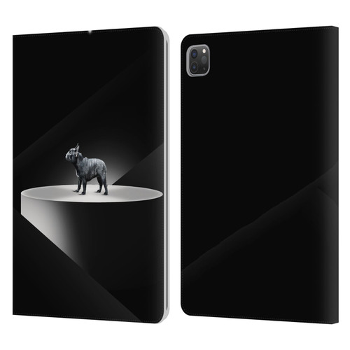 Klaudia Senator French Bulldog 2 Wandering Leather Book Wallet Case Cover For Apple iPad Pro 11 2020 / 2021 / 2022